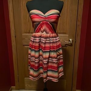 ROXY Women’s Cotton Strapless Surf Indie Dress Sz Small